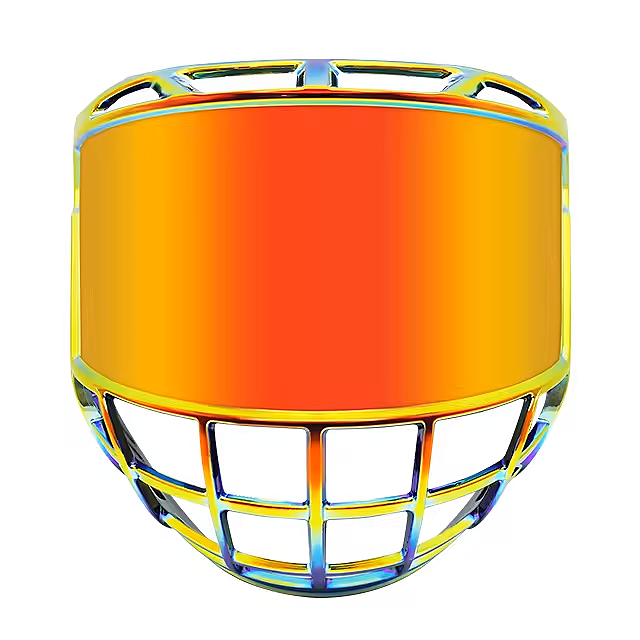 PRE-ORDER Chrome Bubble Hockey Mask