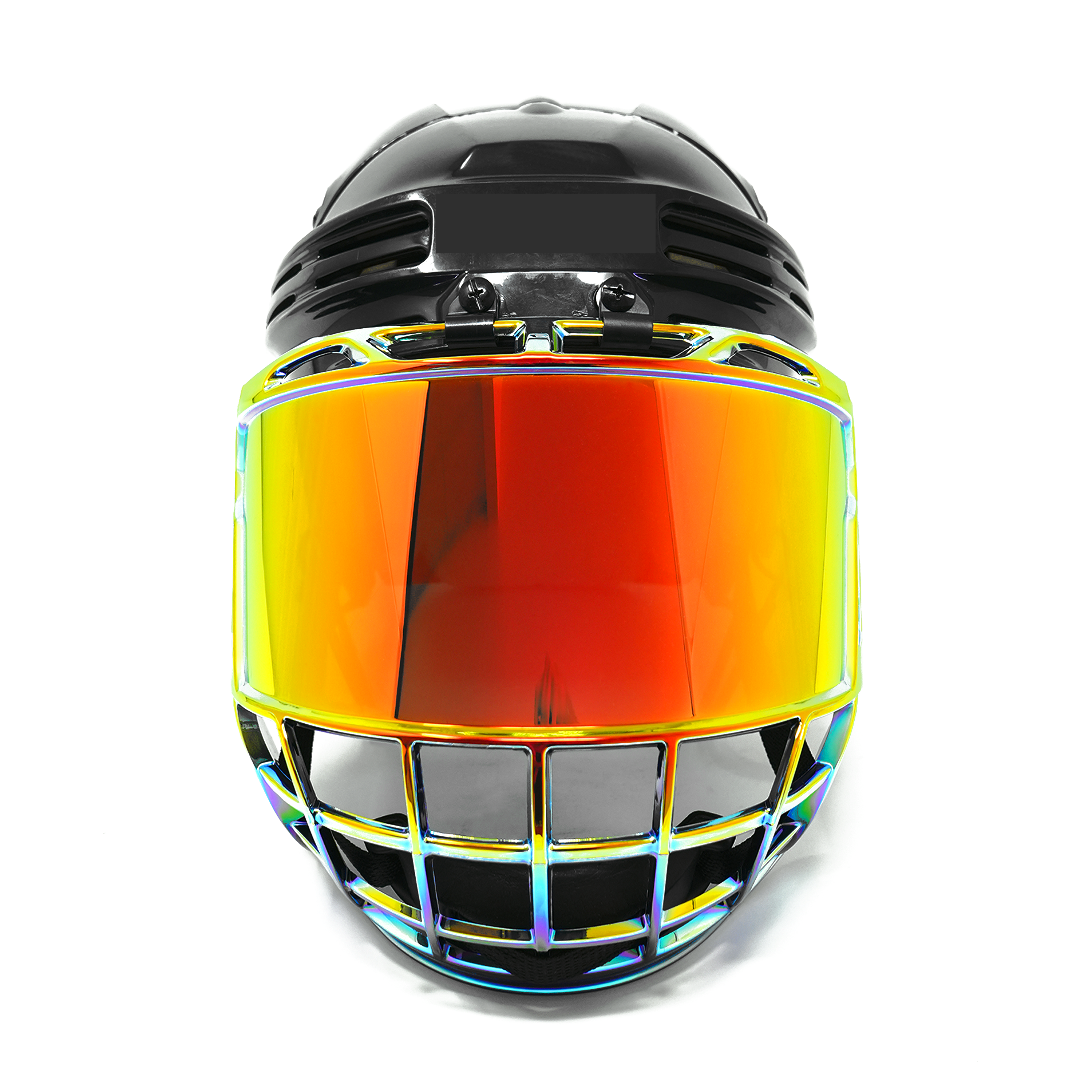 bubble shield face mask motorcycle helmet Chrome Bubble Hockey Mask – Colored Bubbles