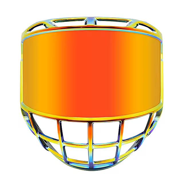 Chrome Bubble Hockey Mask