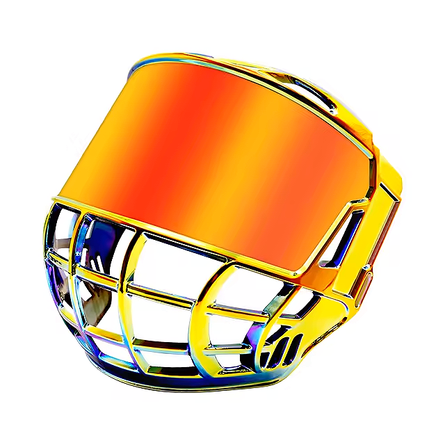 Chrome Bubble Hockey Mask